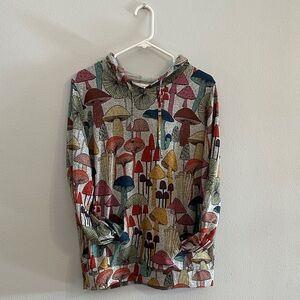 Colorful Mushroom Print Women's Hoodie